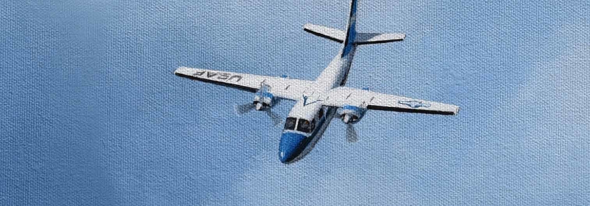Detail of Stokes "History of the Air Force One" painting
